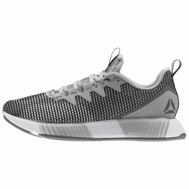 Adidasi Alergare Reebok Fusion Flexweave® Dama Gri/Gri Inchis/Albi Romania DM2607CL